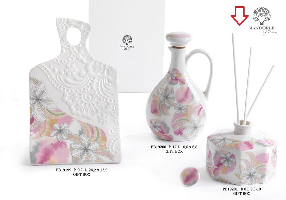 Bomboniera Matrimonio Profumatore Diffusore Fiore Porcellana Rosa Con Box -  Eventi Lieti