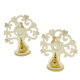 Bomboniera Matrimonio Coppia Sposi Albero Della Vita Bianco e Oro 2 Assortiti h.10 Cm