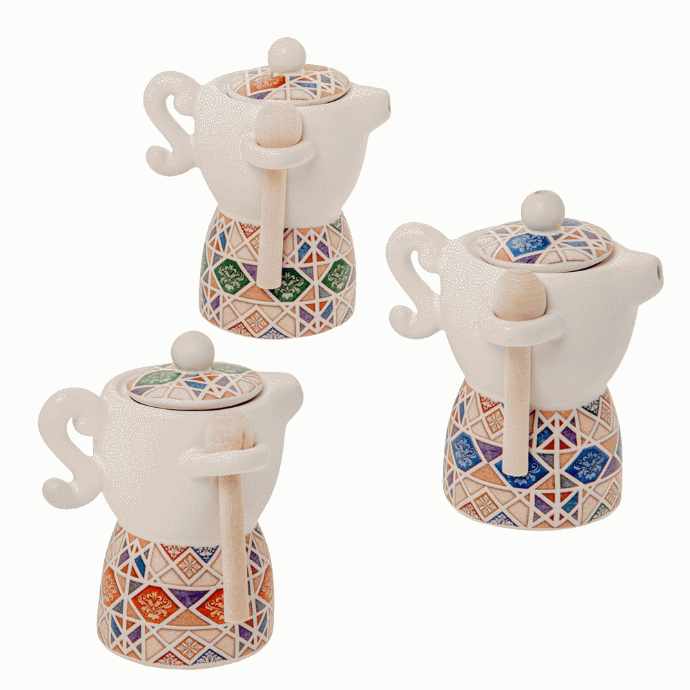 Bomboniera Matrimonio Caffettiera Moka Zuccheriera Ceramica 3 Colori  Assortiti - Eventi Lieti