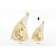 NATIVITA' CERAMICA BIANCO E ORO 8x5xh.12,5 CM NATALE MERRY CHRISTMAS